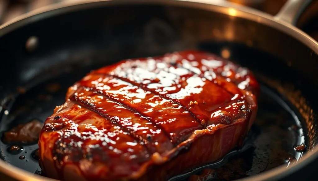 Juicy Gammon Steak Brown Sugar Glaze